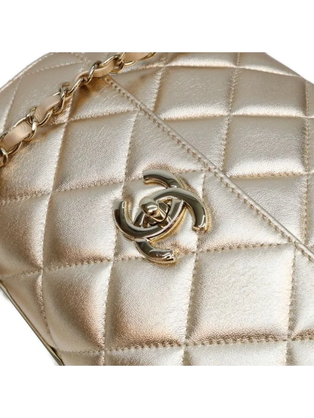 Chanel Gold Trendy CC Small Lambskin Shoulder Bag